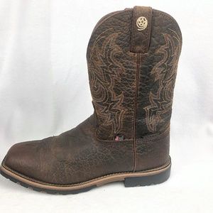 Justin George Strait Cowboy Work Boots